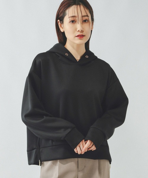 「GLOBAL WORK」 プルオーバーパーカー LARGE グレイッシュベージュ レディース_画像4