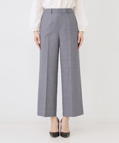 ワイドパンツ パンツ 「手洗い可／日本製／セットアップ可」セミワイドパンツ レディースの画像