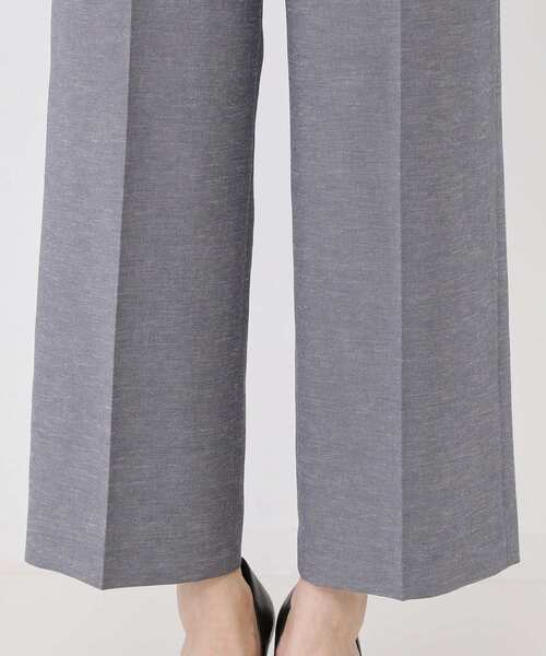 ワイドパンツ パンツ 「手洗い可／日本製／セットアップ可」セミワイドパンツ レディースの画像