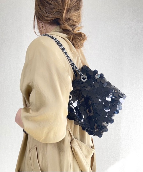 「lus.」 ショルダーバッグ FREE シルバー レディース_画像4