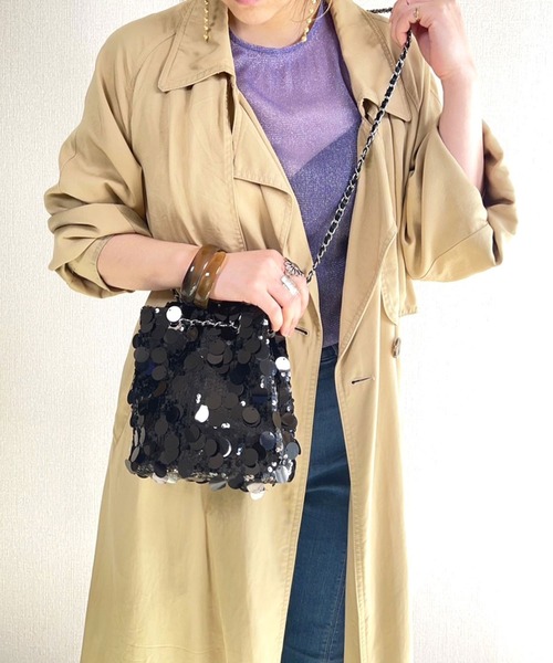 「lus.」 ショルダーバッグ FREE シルバー レディース_画像7