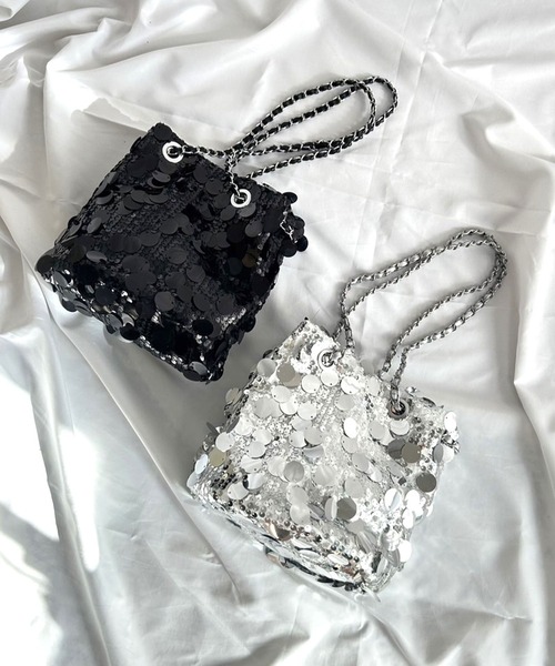 「lus.」 ショルダーバッグ FREE シルバー レディース_画像9