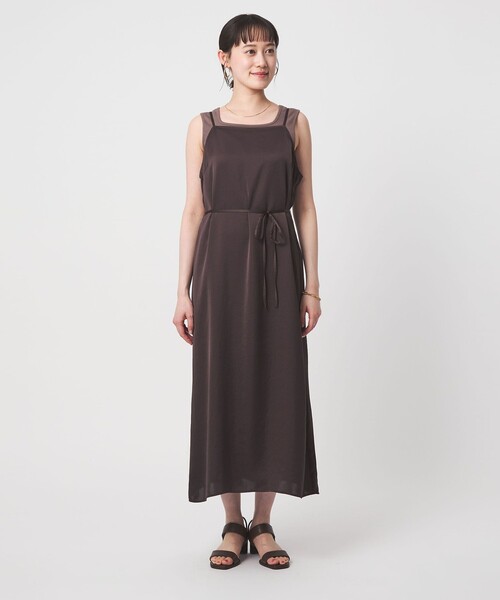 未使用green label relaxingキャミロングワンピース インド綿 green label relaxing（グリーンレーベルリラクシング） ワンピース