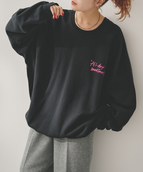 「Spick & Span」 スウェットカットソー FREE ブラックミックス レディース