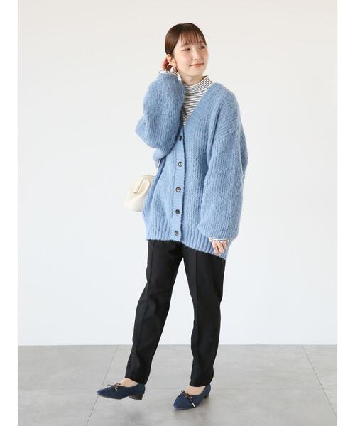「Te chichi TERRASSE」 ニットカーディガン F ブルー レディース_画像6