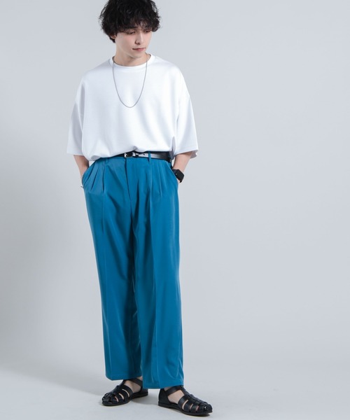 「WEGO」 スラックス MEDIUM ブルー系その他 メンズ_画像4