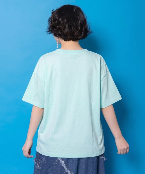 ScoLar（スカラー） tシャツ 半袖 161646：天日干しアニマルぬい刺繍T