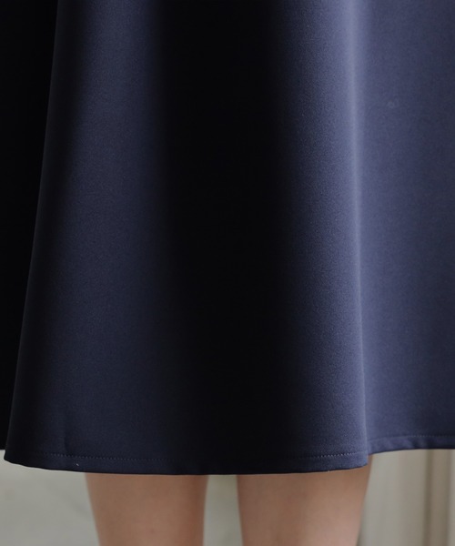 「DRESS PLUS」 7分袖ワンピース X-LARGE ネイビー レディース_画像8