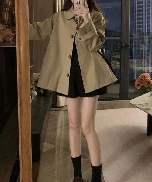 【激レア・貴重品】  Pコート/ショートトレンチコート FAVORITO コート アウター ショートトレンチコート レディース