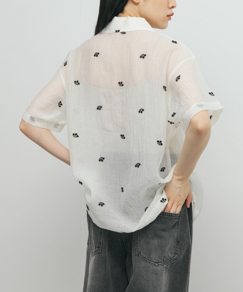 「KBF」 半袖シャツ ONE ブラック レディース_画像4