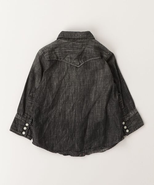 「DENIM DUNGAREE」 「KIDS」7分袖シャツ 90 ブラック キッズ_画像2