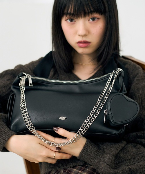 「Heather」 ショルダーバッグ ONE SIZE ブラック レディース_画像3