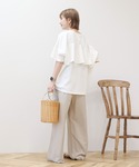 tシャツ 半袖 「WEB限定」バックフリル半袖...の詳細画像2