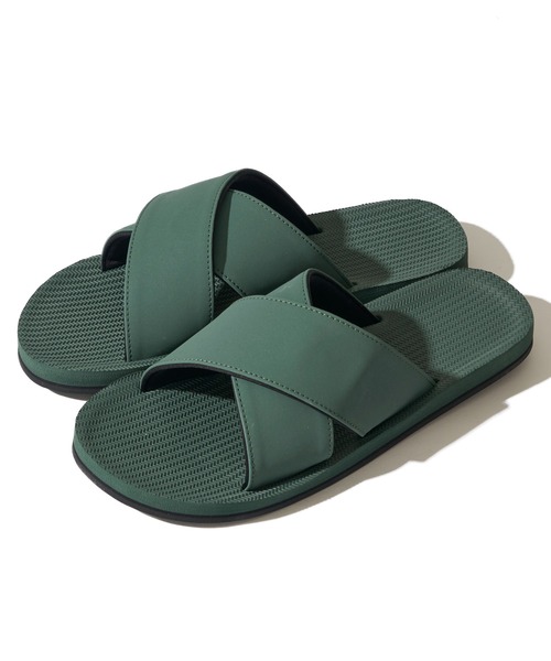 riu リウ　エンボス　ソール　サンダル indosole サンダル 「Indosole/インドソール」ESSNTLS CROSS SANDALS