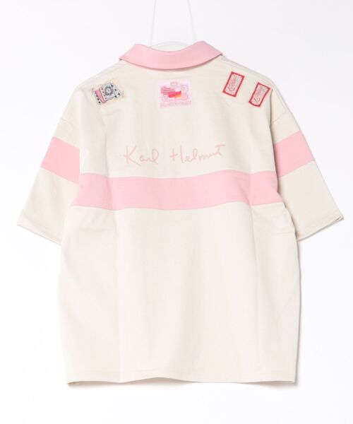 Karl Helmut tシャツ ネーム付きバックロゴラガーシャツ メンズ