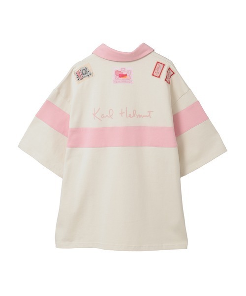 Karl Helmut tシャツ ネーム付きバックロゴラガーシャツ メンズ