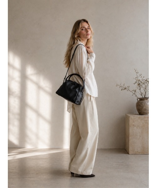 ボストンバッグ 「ONE./ワンドット」Mini Boston Shoulder Bag / 撥水レザー メンズ レディース_8