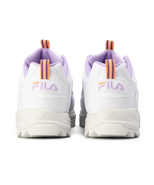 「FILA」 ローカットスニーカー 24.5cm ホワイト×パープル レディース_画像3