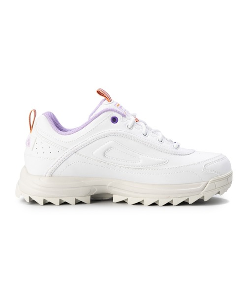 「FILA」 ローカットスニーカー 24.5cm ホワイト×パープル レディース_画像5