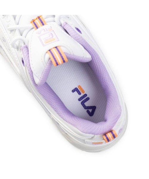 「FILA」 ローカットスニーカー 24.5cm ホワイト×パープル レディース_画像7