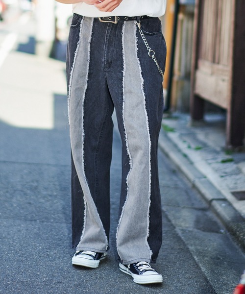 「SPINNS」 デニムパンツ M ブラック メンズ_画像3