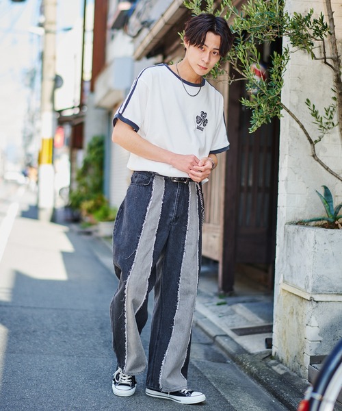 「SPINNS」 デニムパンツ M ブラック メンズ_画像4