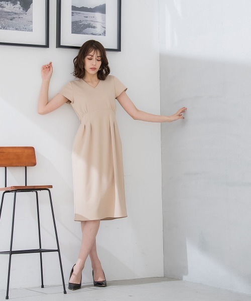「ketty」 半袖ワンピース S ベージュ レディース_画像2