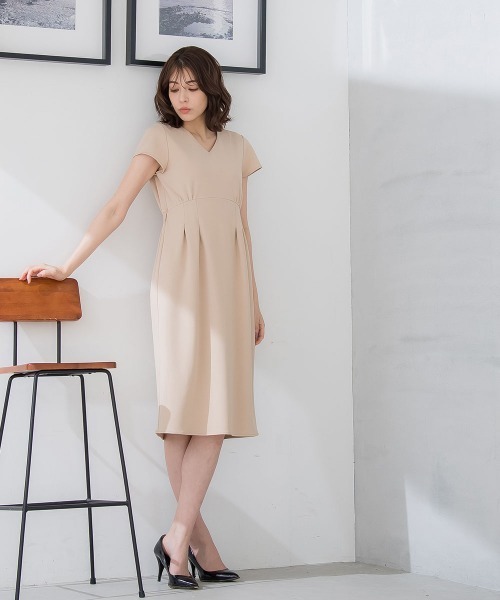 「ketty」 半袖ワンピース S ベージュ レディース_画像3