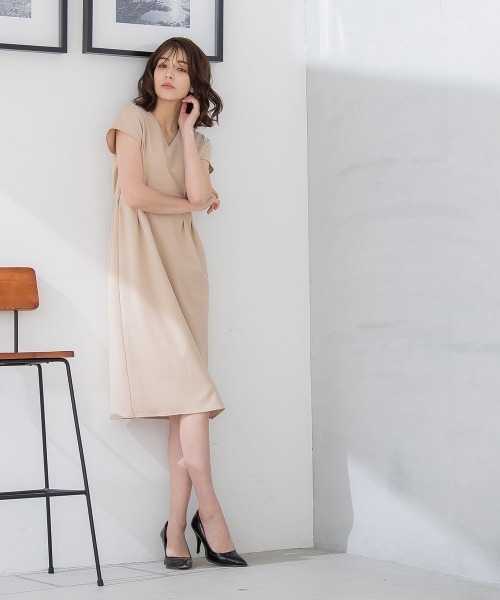 「ketty」 半袖ワンピース S ベージュ レディース_画像4