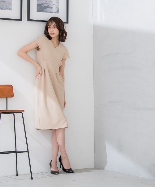 「ketty」 半袖ワンピース S ベージュ レディース_画像5