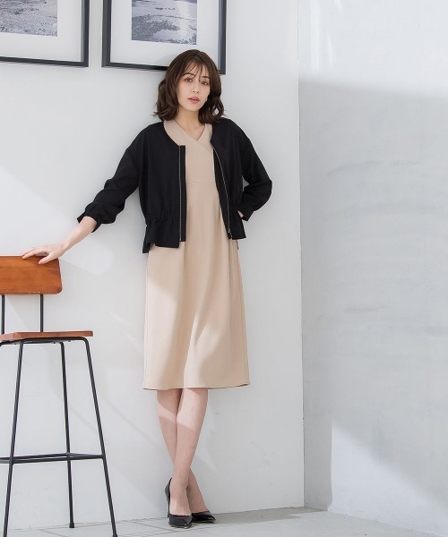 「ketty」 半袖ワンピース S ベージュ レディース_画像8
