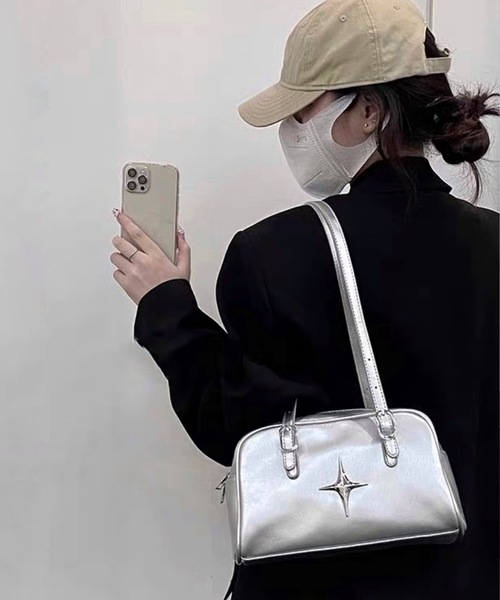 「shopnikoniko」 ショルダーバッグ フリー ブラック レディース_画像9