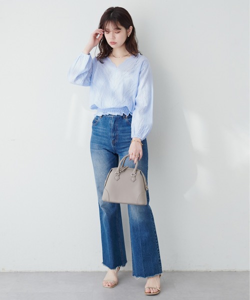 「natural couture」 長袖ブラウス FREE オフホワイト レディース_画像2