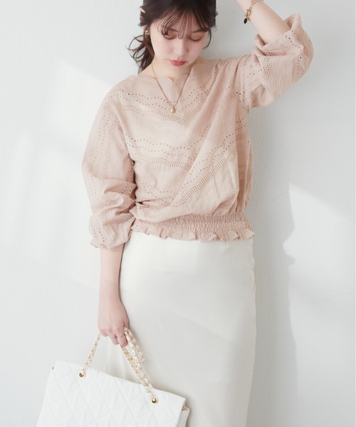 「natural couture」 長袖ブラウス FREE オフホワイト レディース_画像5