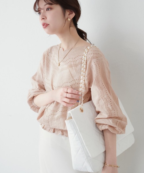 「natural couture」 長袖ブラウス FREE オフホワイト レディース_画像7