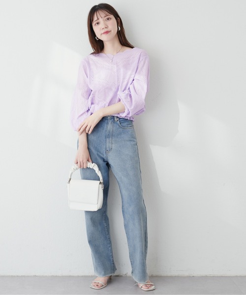 「natural couture」 長袖ブラウス FREE オフホワイト レディース_画像8
