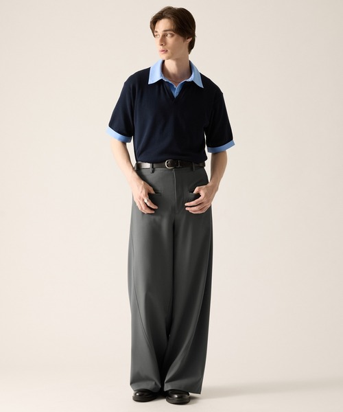 「CLEL」 スラックス S グレー メンズ_画像9