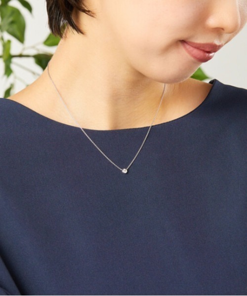 va vendome aoyama ネックレス シルバー ジルコニア1粒ネックレス 