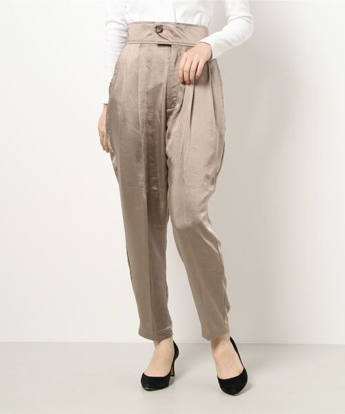 ハイウェストテーパードパンツ　PLEATSPLEASE Re:EDIT テーパードパンツ レディース パンツ スラックス ダーツ