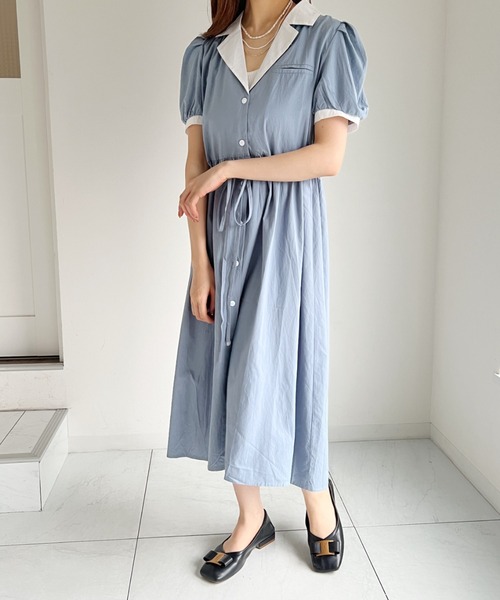 ワンピース バイカラークラシカルワンピース Zozotown Yahoo 店 通販 Yahoo ショッピング