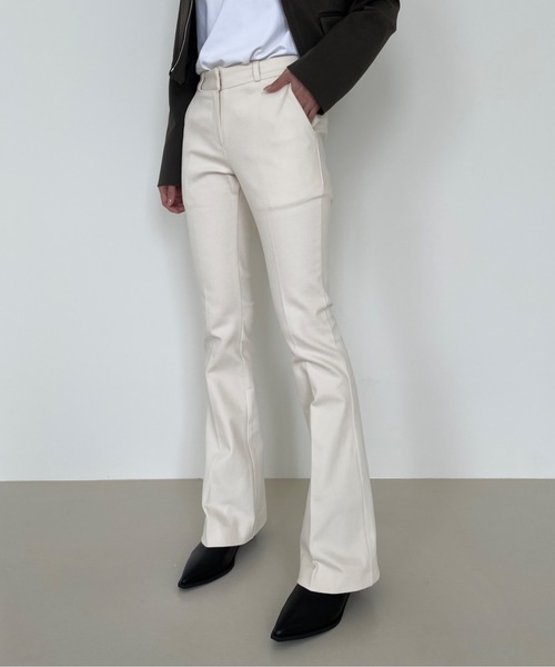 Didot.showroom スラックス パンツ 「ストレッチ」センタープレス
