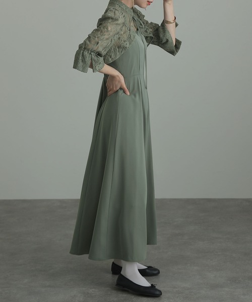 atlo（アトロ） ドレス セレモニーミモレ丈＆袖あり結婚式 パーティー