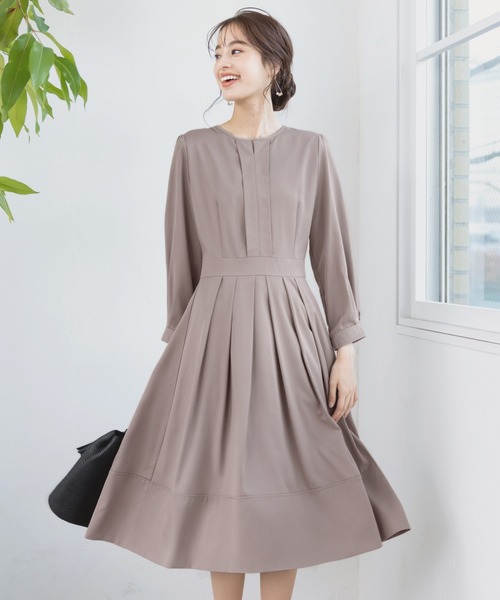 新品　Tiaclasse【洗える】タックフレアワンピース　サイズ15 洗える】タックフレアワンピース / Tiaclasse L | ファッション
