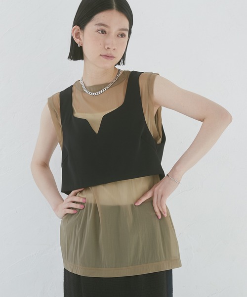 hunch ベスト ジレ 「WEB限定/別注」ポリツイルビスチェ