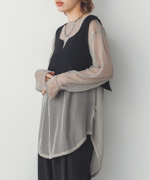 ベスト ジレ ポリエステル ウール ツイル ビスチェ レディース hunch ベスト ジレ 「WEB限定/別注」ポリツイルビスチェ