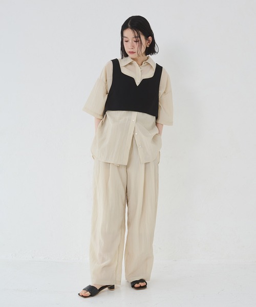 hunch ベスト ジレ 「WEB限定/別注」ポリツイルビスチェ