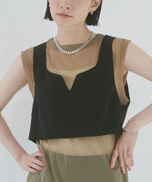 hunch ベスト ジレ 「WEB限定/別注」ポリツイルビスチェ