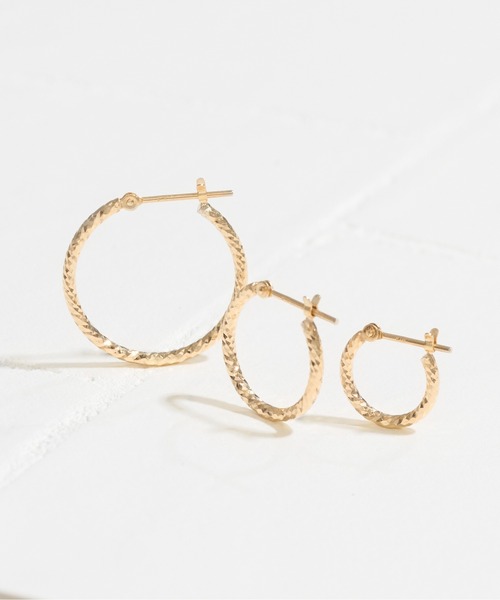 Jewel closet by L&Co. ピアス K18 フープ ピアス レディース メンズ