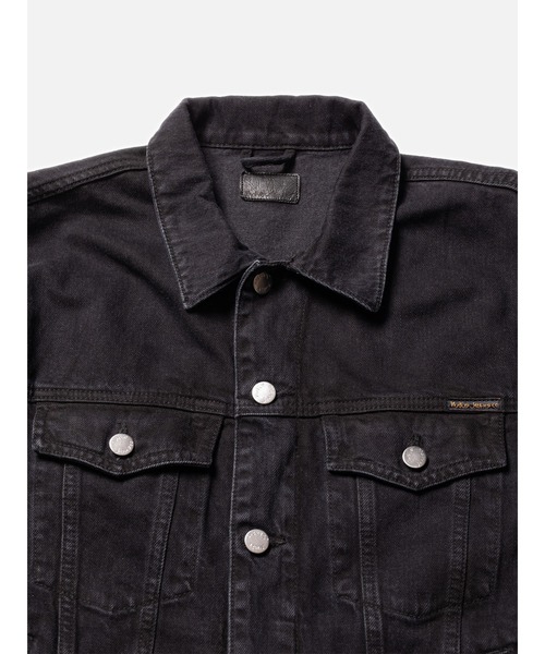［NUDIE JEANS］ブラックデニムジャケット　sサイズ 擦れにて光沢あり。 Nudie Jeans デニムジャケット gジャン Robby Black メンズ
