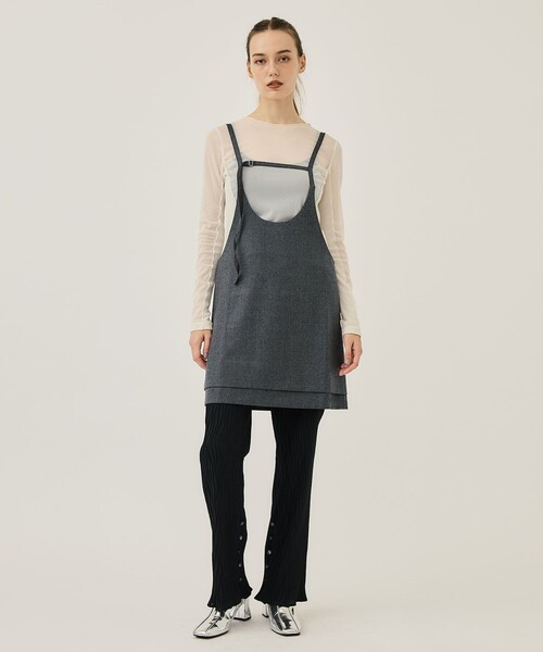 PoI ワンピース 「PoI/ポイ」wool strap dress/ウールストラップドレス  